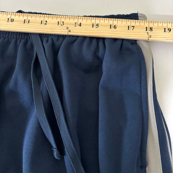 Reebok Sweat Pants Fleece Lined Drawstring Waist Navy Men's 2XL SHORT HEMMED - Picture 8 of 11